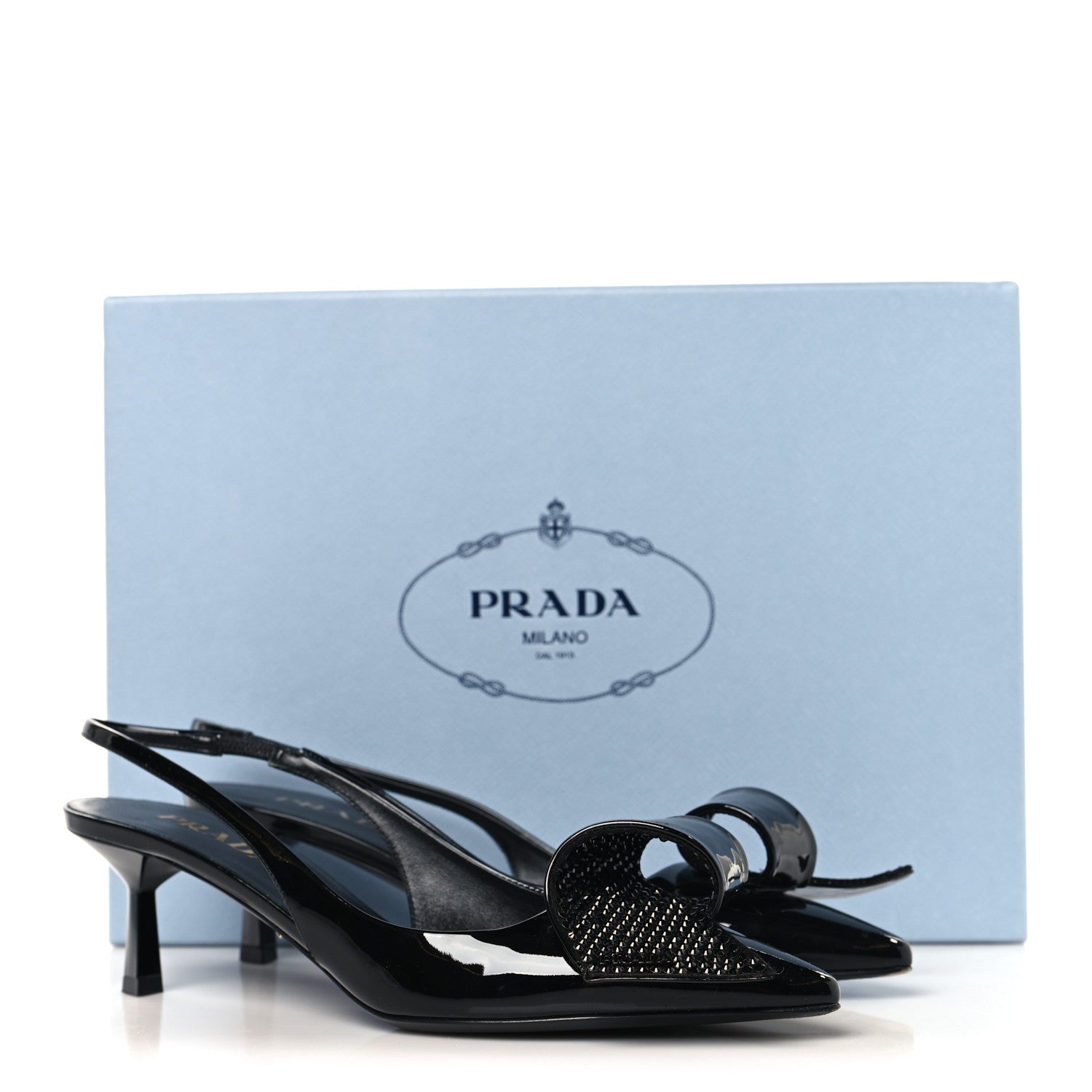 Vernice Crystal Bow Slingback Pumps 39 Black
