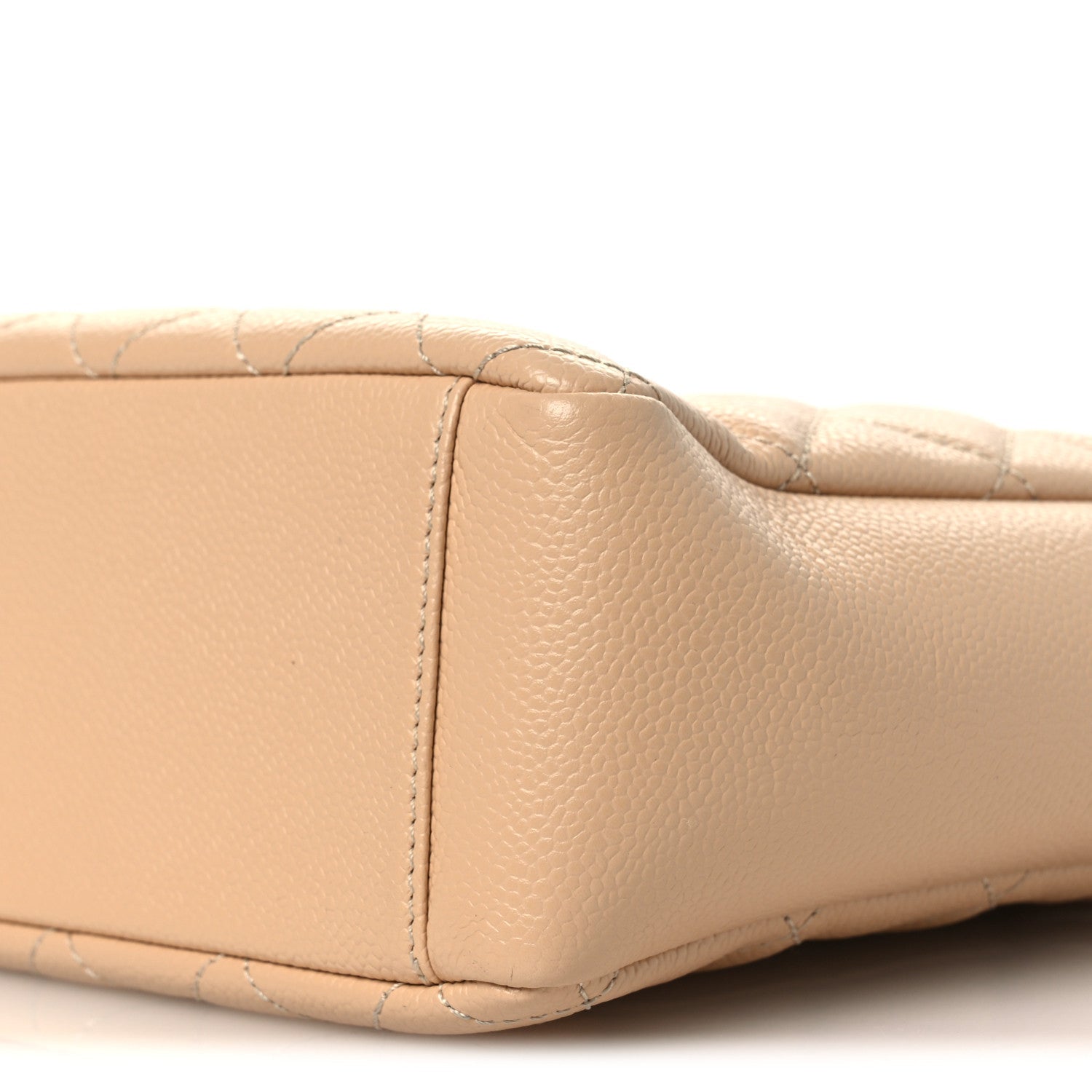 Caviar Quilted Petit Shopping Tote PST Beige Clair