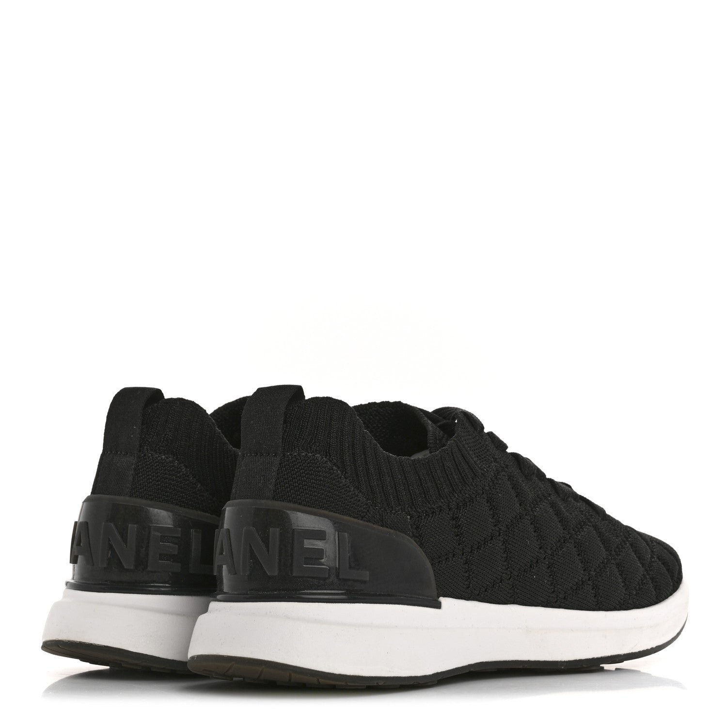 Fabric Logo Sneakers 36 Black