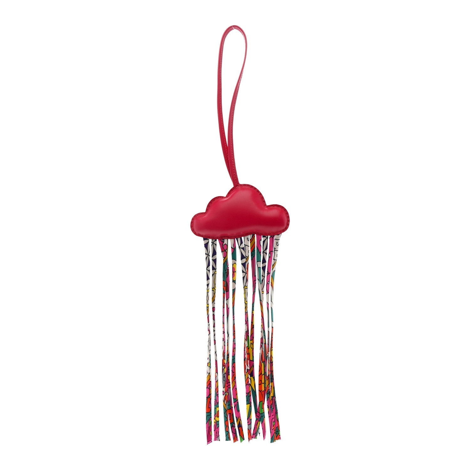 Swift Silk Twill Cord Cloud Bag Charm  Rose Pourpre