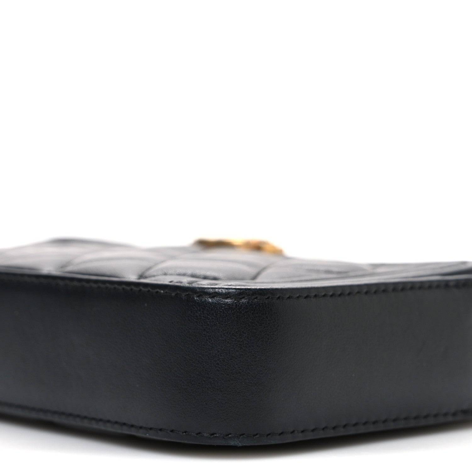 Lambskin Quilted Small Boy Clutch With Chain Black