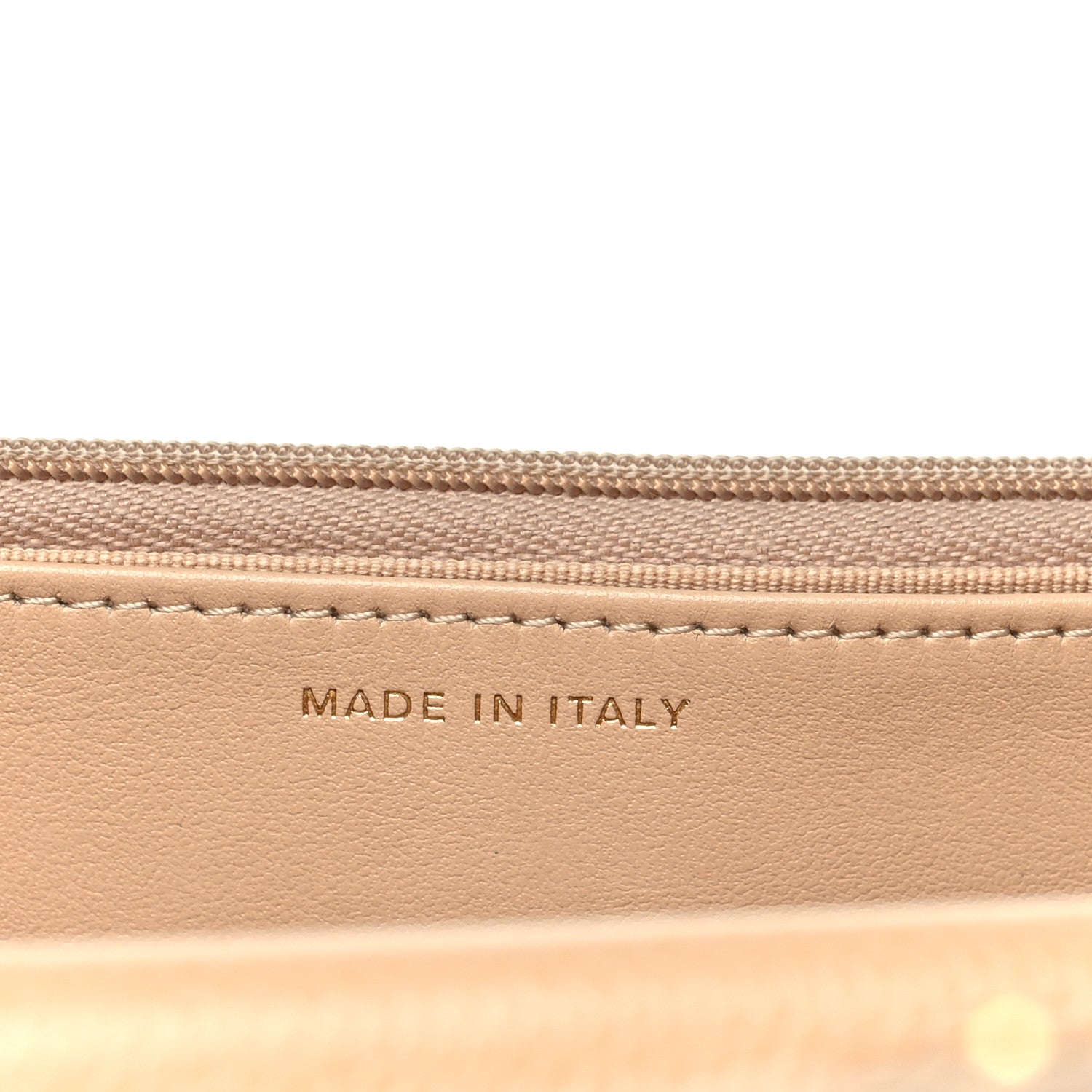 Caviar Quilted Wallet On Chain WOC Beige