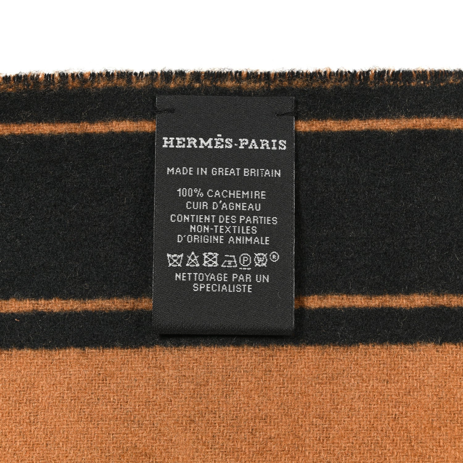 Cashmere Casaque Clefs de H Muffler Black Alezan