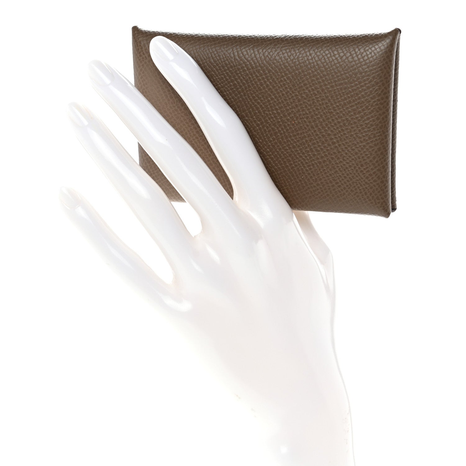 Epsom Horseshoe Calvi Card Case Etoupe Gris Misty