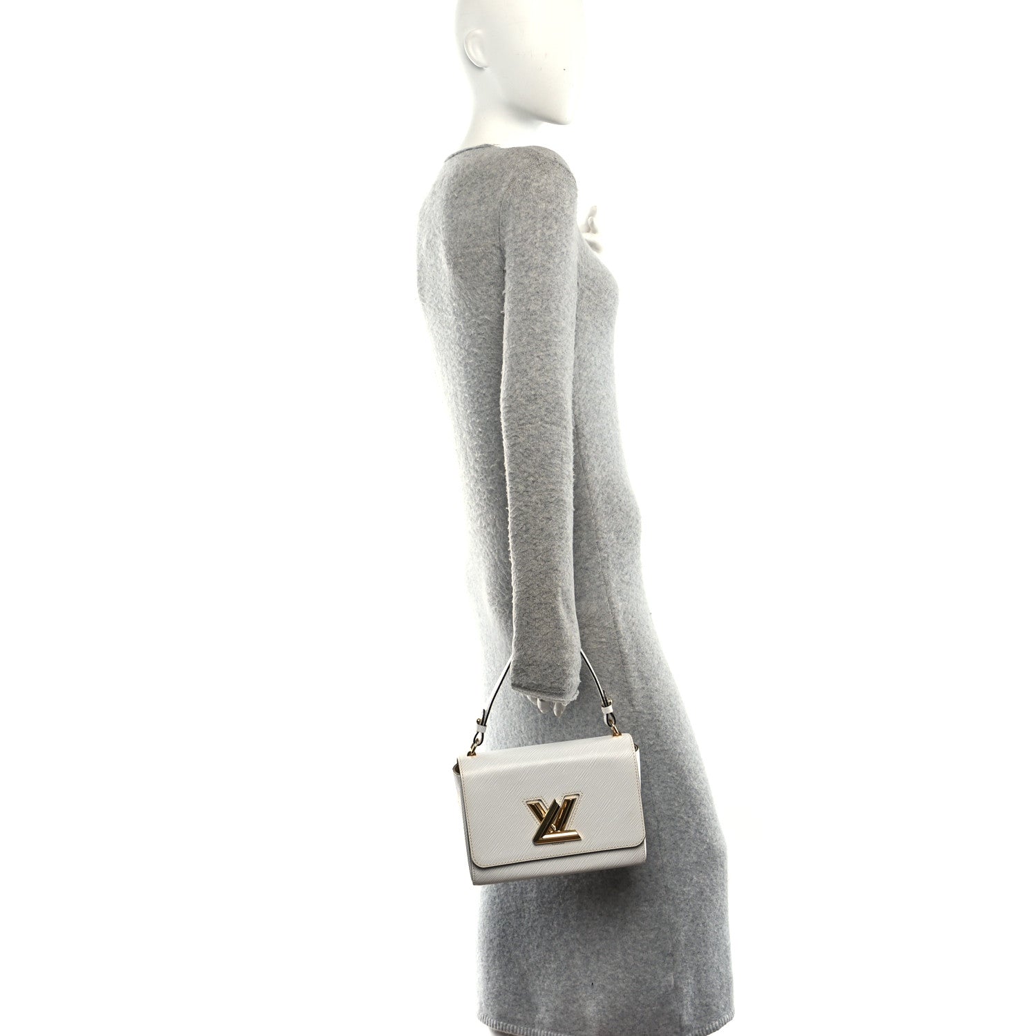 Epi Twist Shoulder Bag MM White