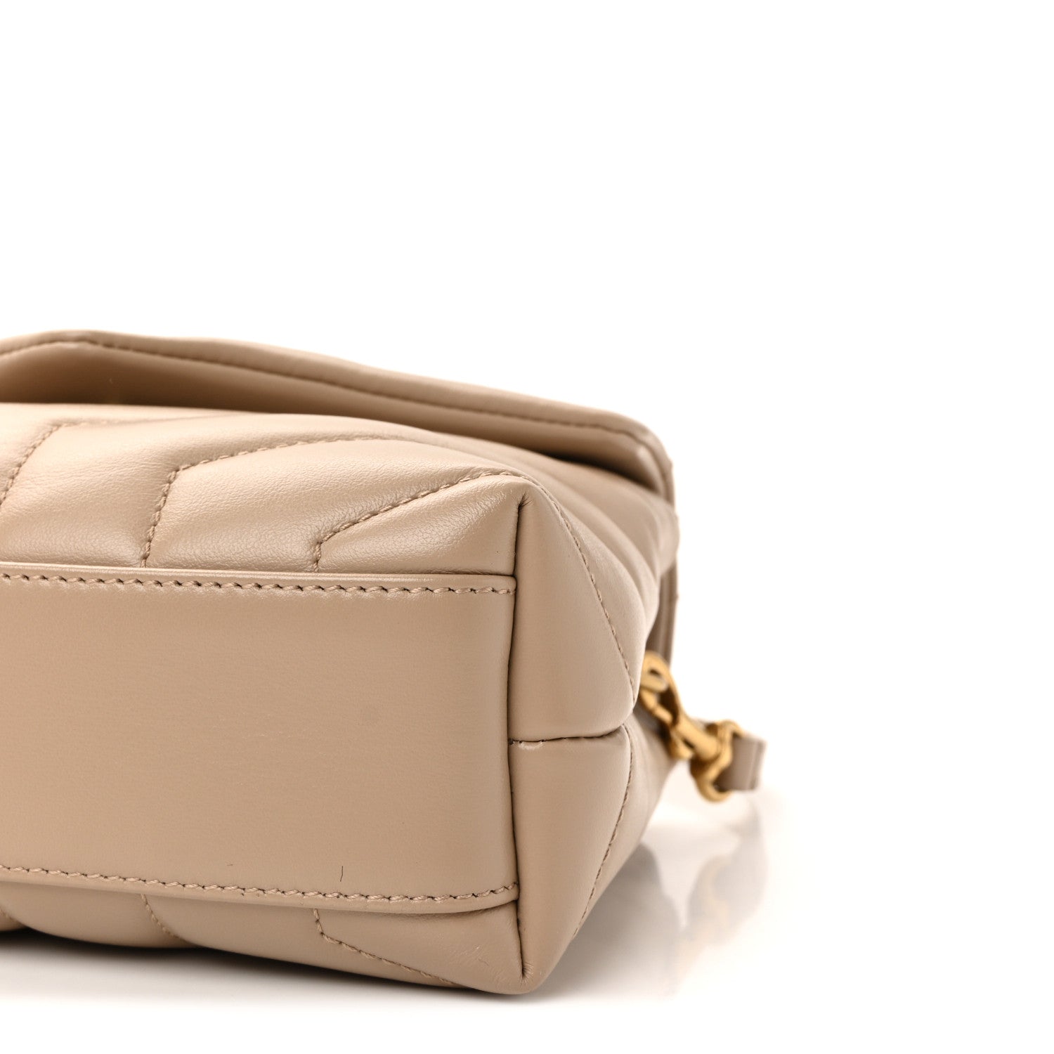 Calfskin Y Quilted Monogram Toy Loulou Crossbody Bag Dark Beige
