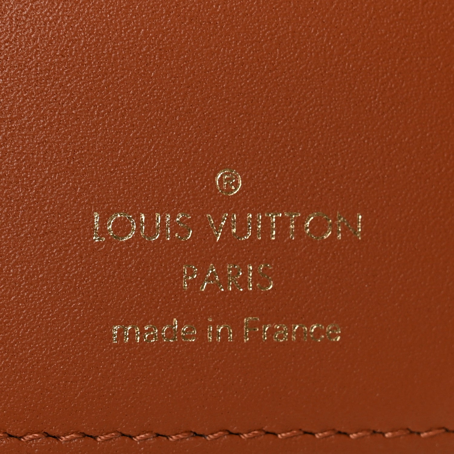 Monogram Flower Lock Compact Wallet Caramel