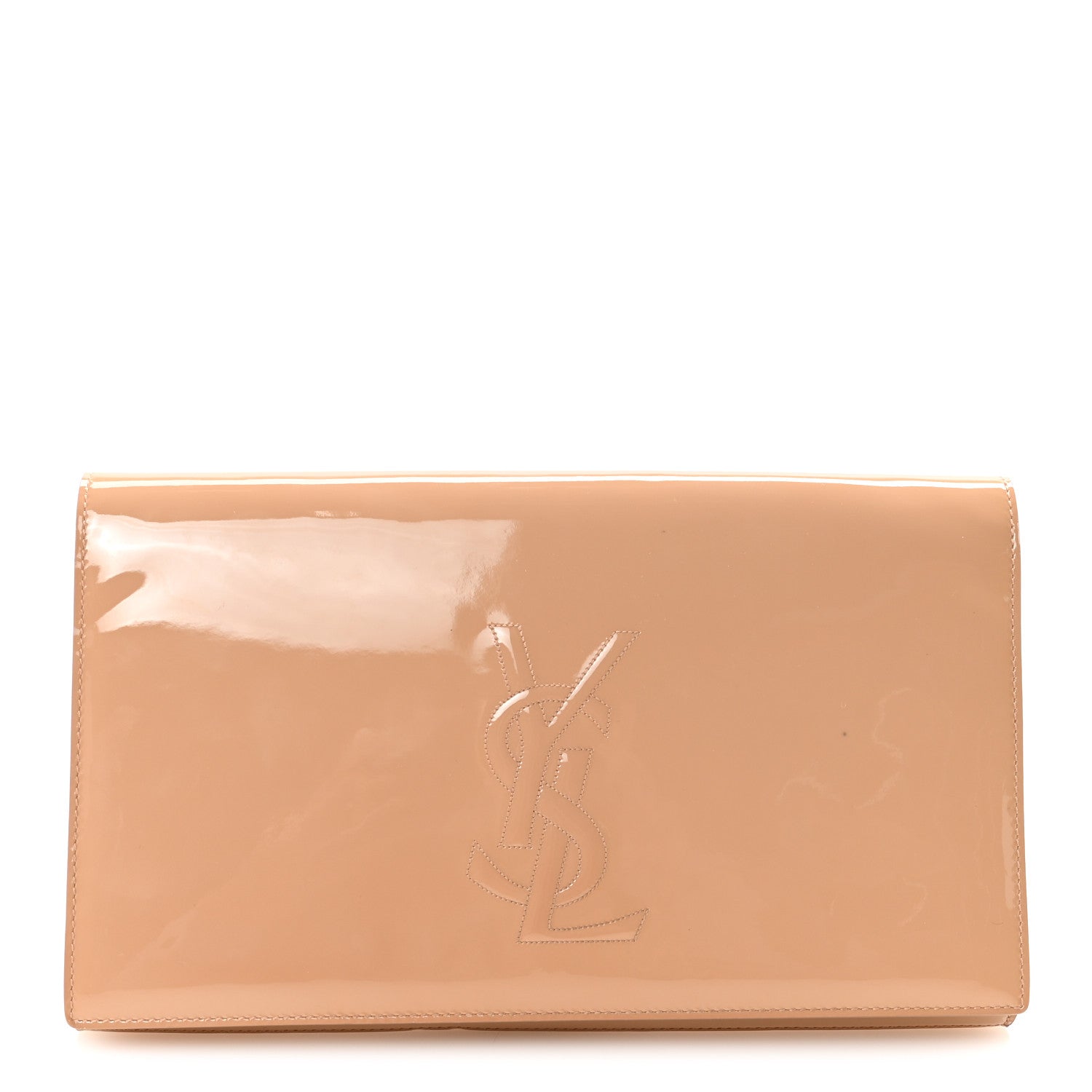 Patent Calfskin Monogram Large Belle De Jour Clutch Chair