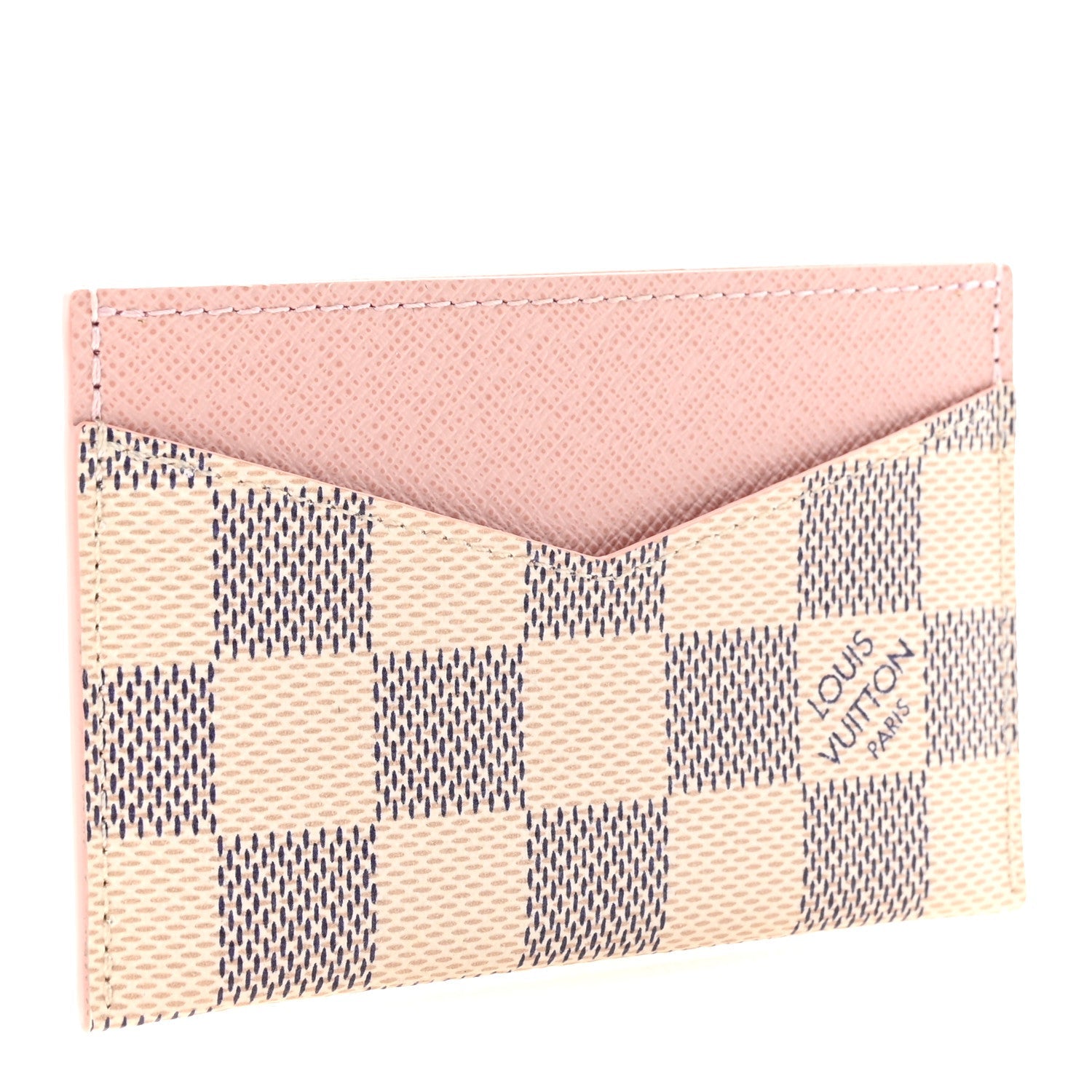Damier Azur Daily Card Holder Rose Ballerine