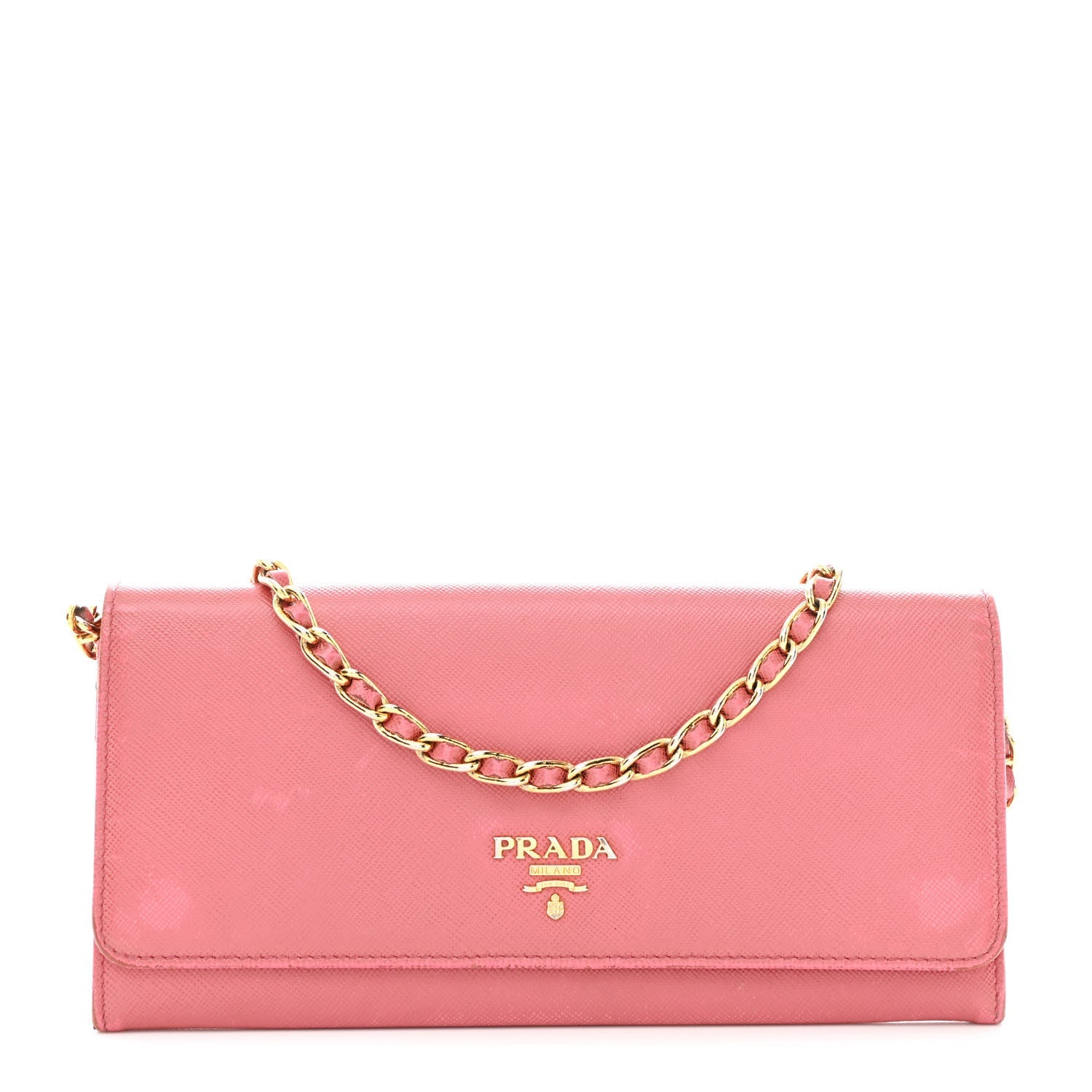 Saffiano Metal Oro Chain Wallet Ibisco