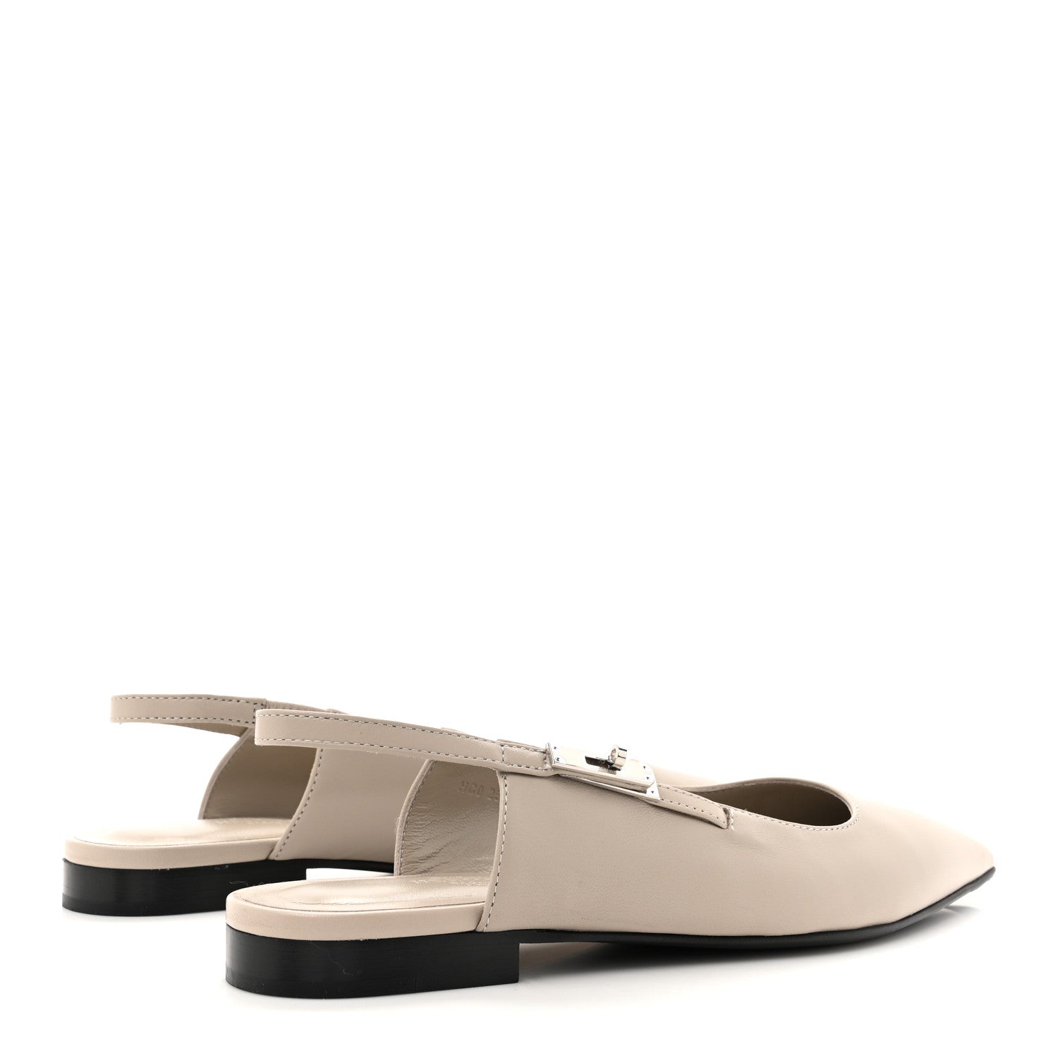 Nappa Lovely Slingback Flats 37 Beige Galet