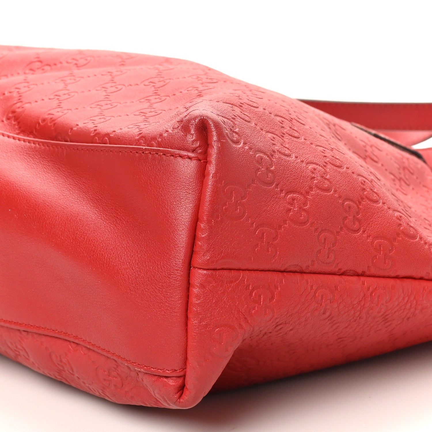 Guccissima Large Zippered Shopping Tote Red