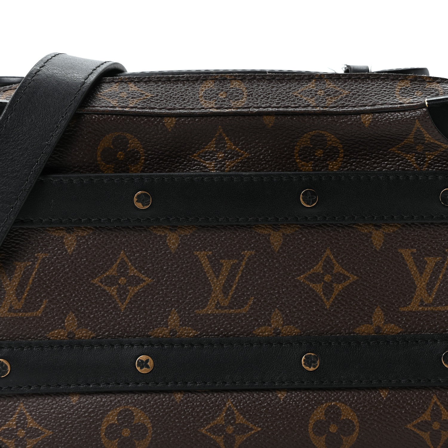Monogram Macassar Handle Soft Trunk Black