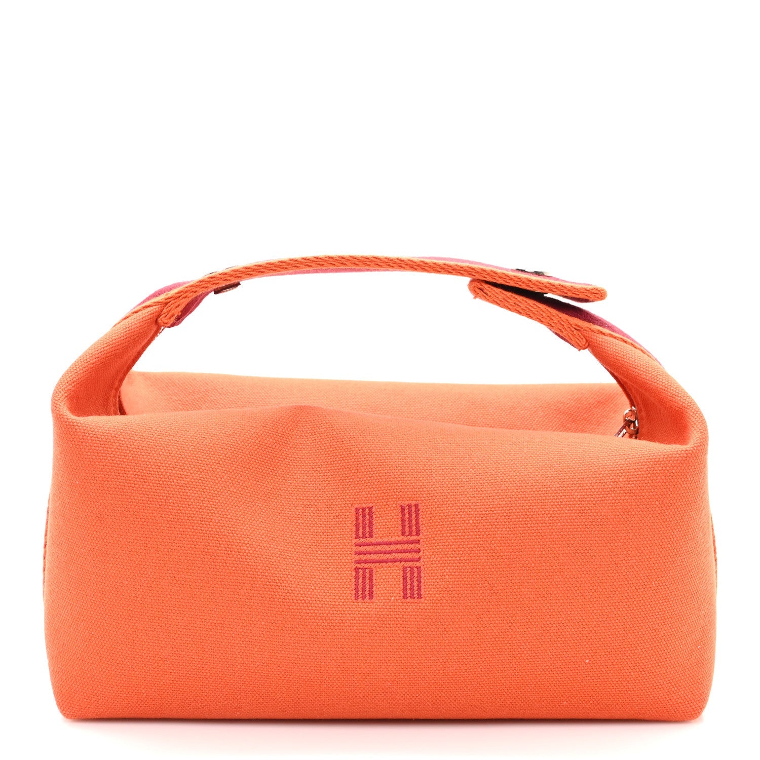 Canvas Small Bride-A-Brac Pouch  Orange Burgundy