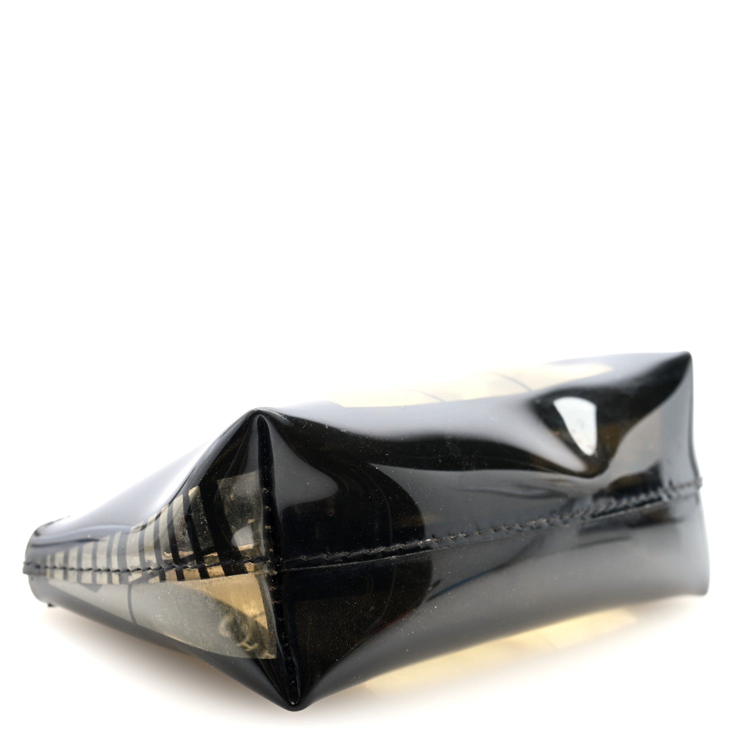 Vinyl Coco Window Cosmetic Pouch Black
