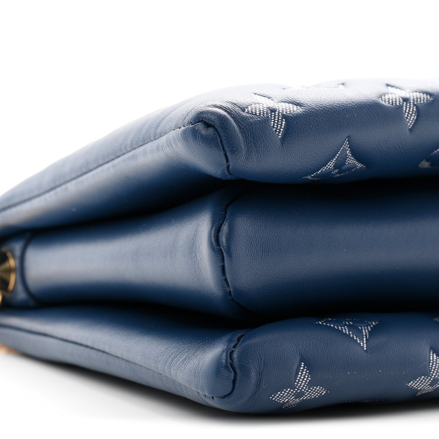 Lambskin Embossed Monogram Coussin PM Denim Blue