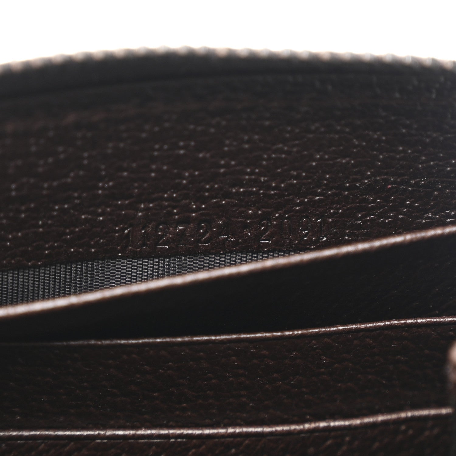 Monogram Metal Bar Zip Around Wallet Dark Brown