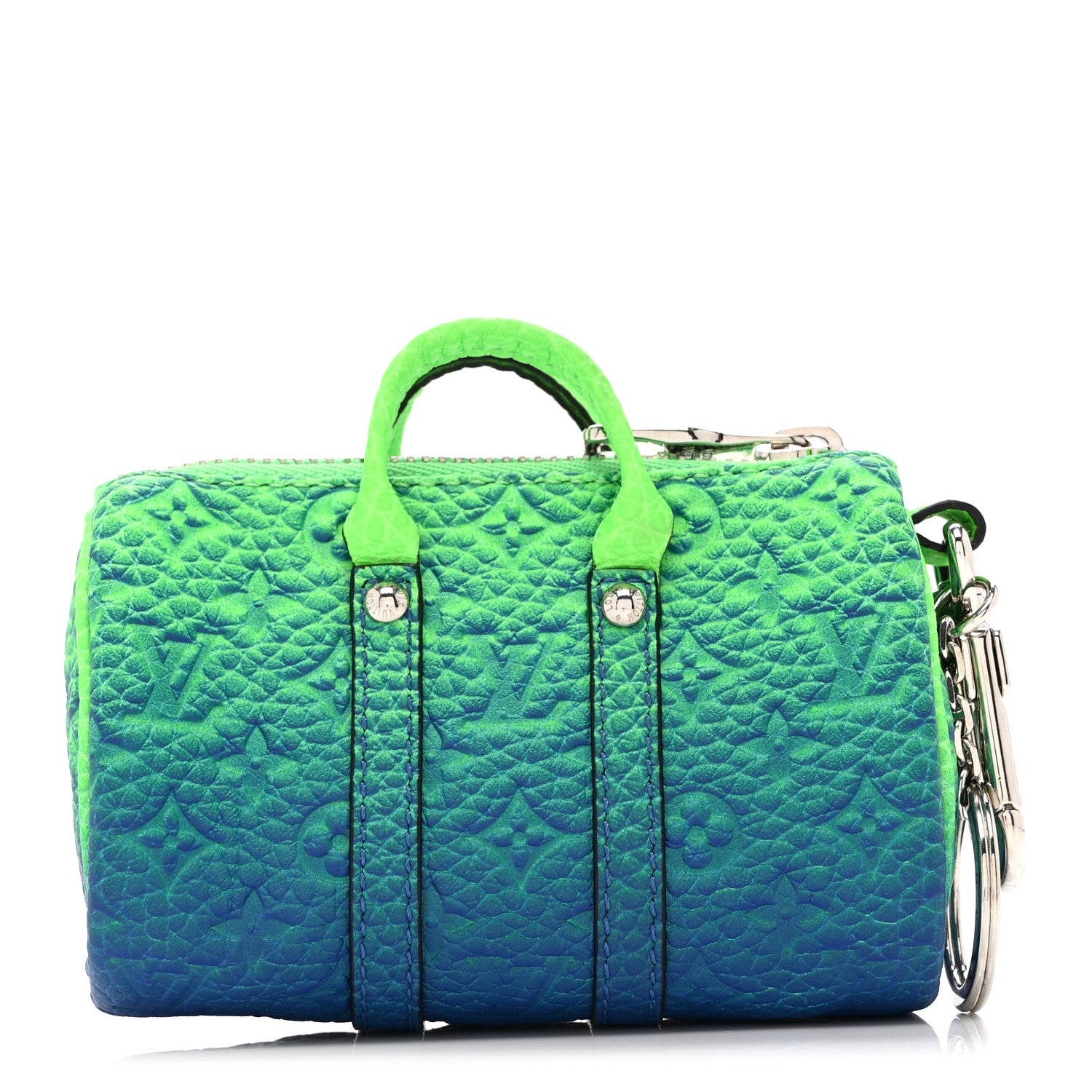 Taurillon Illusion Mini Keepall Earphones Pouch Bleu Vert