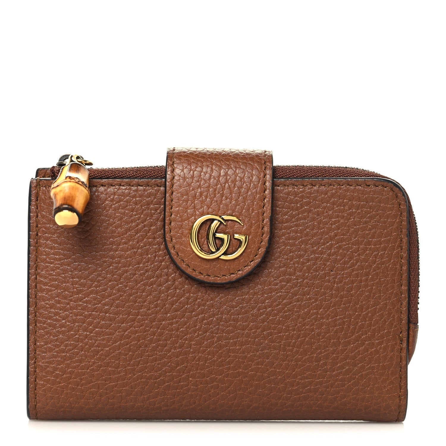 Piuma Calfskin Medium Bamboo Double G Wallet Cuir