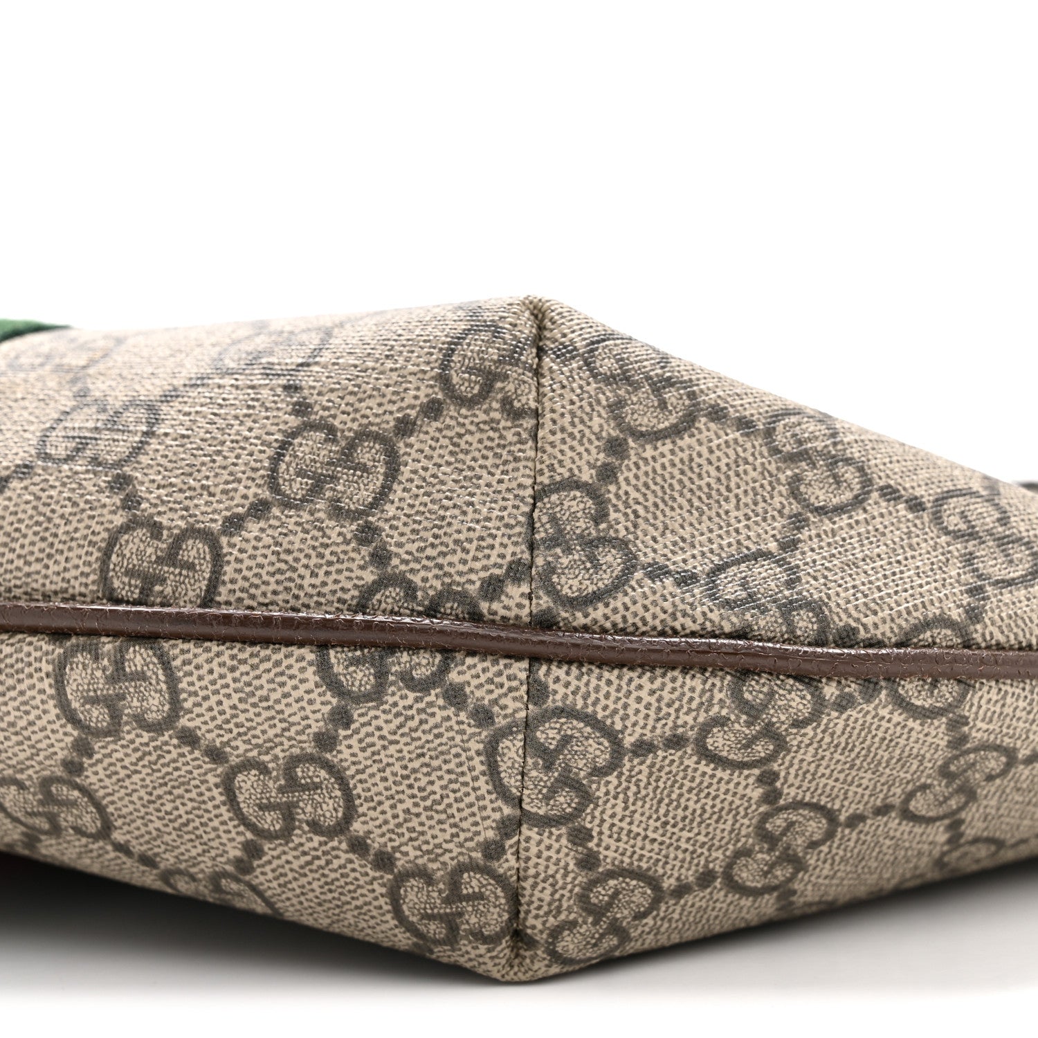 GG Supreme Monogram Web Small Ophidia Half Moon Hobo Brown