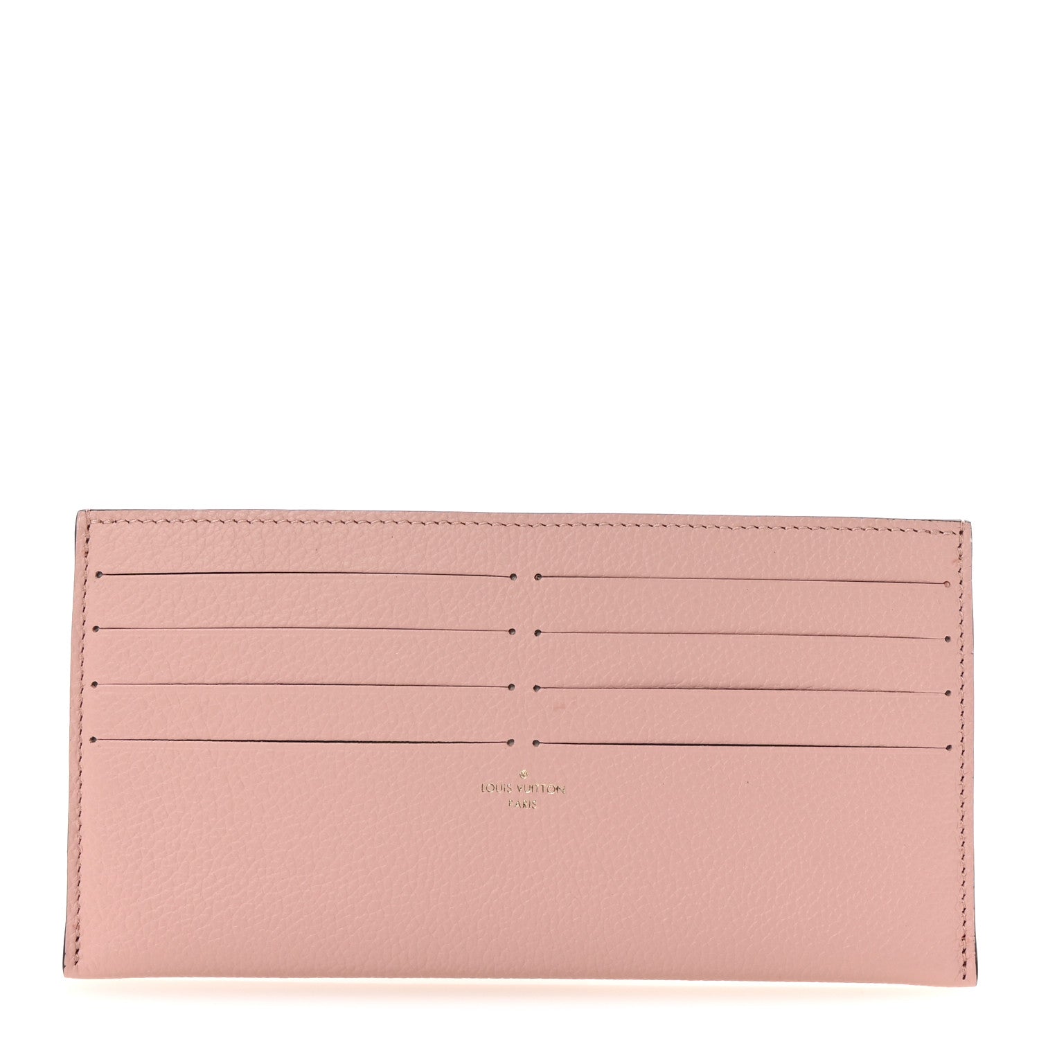 Calfskin Felicie Card Holder Insert Rose Poudre