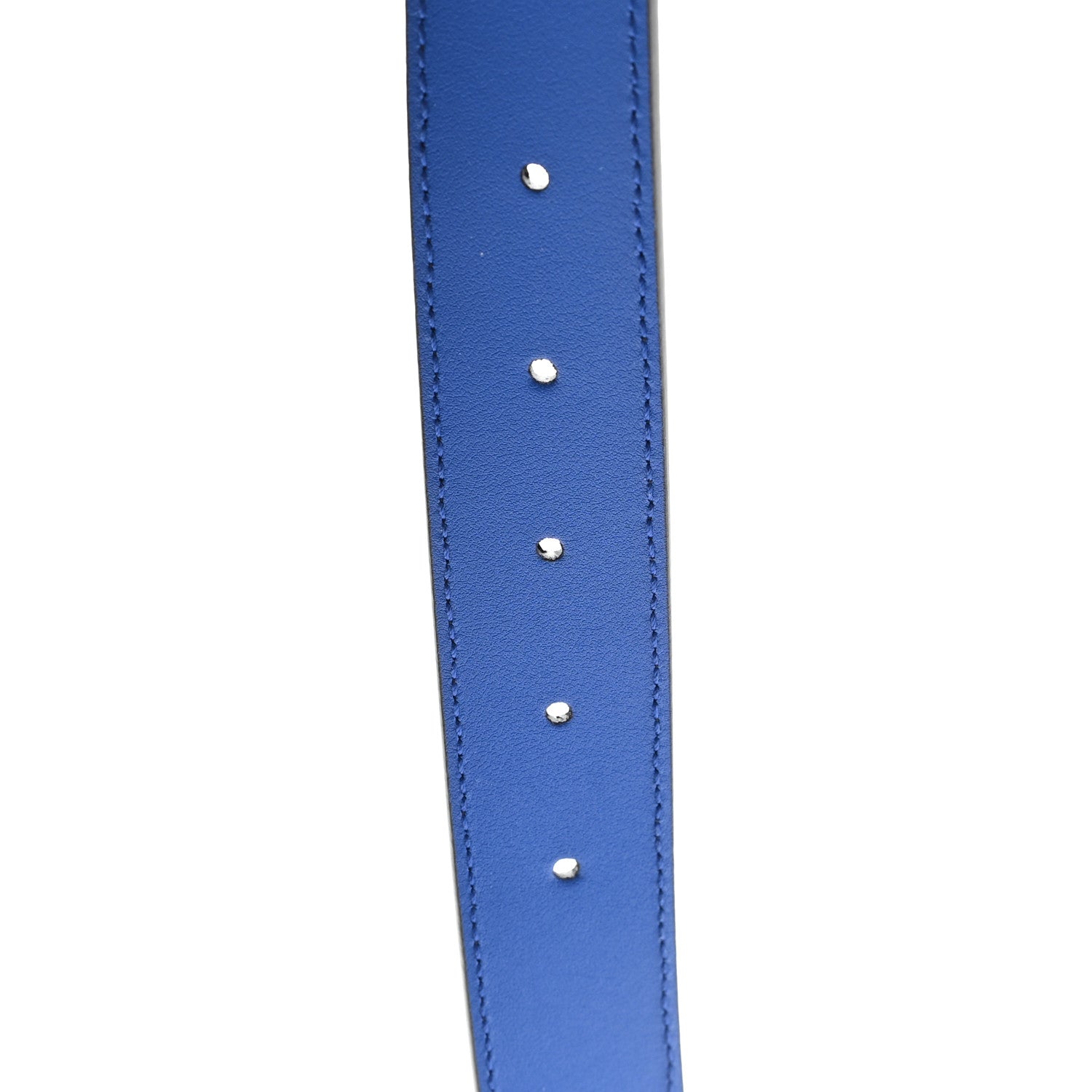 GG Supreme Monogram Plutone Calfskin Enamel Double G 30mm Belt 110 44 Black Metal Blue