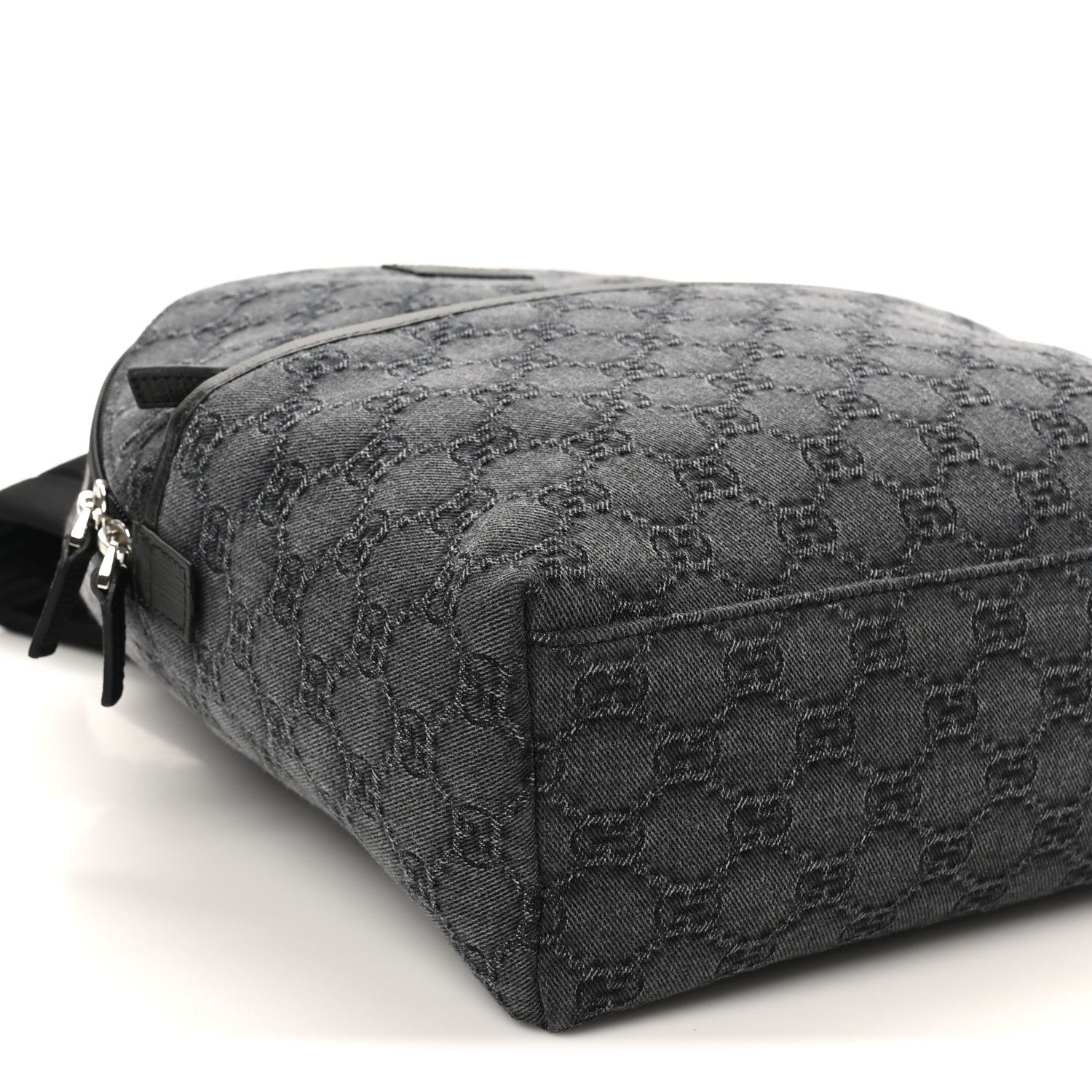 Denim GG Monogram Childrens Backpack Black