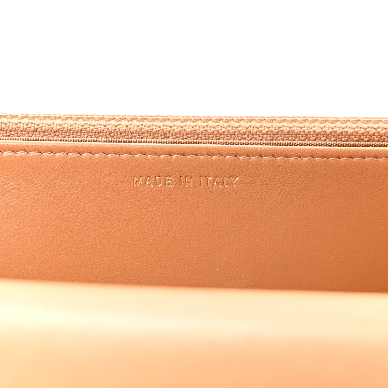 Lambskin Quilted Trendy CC Wallet On Chain WOC Camel