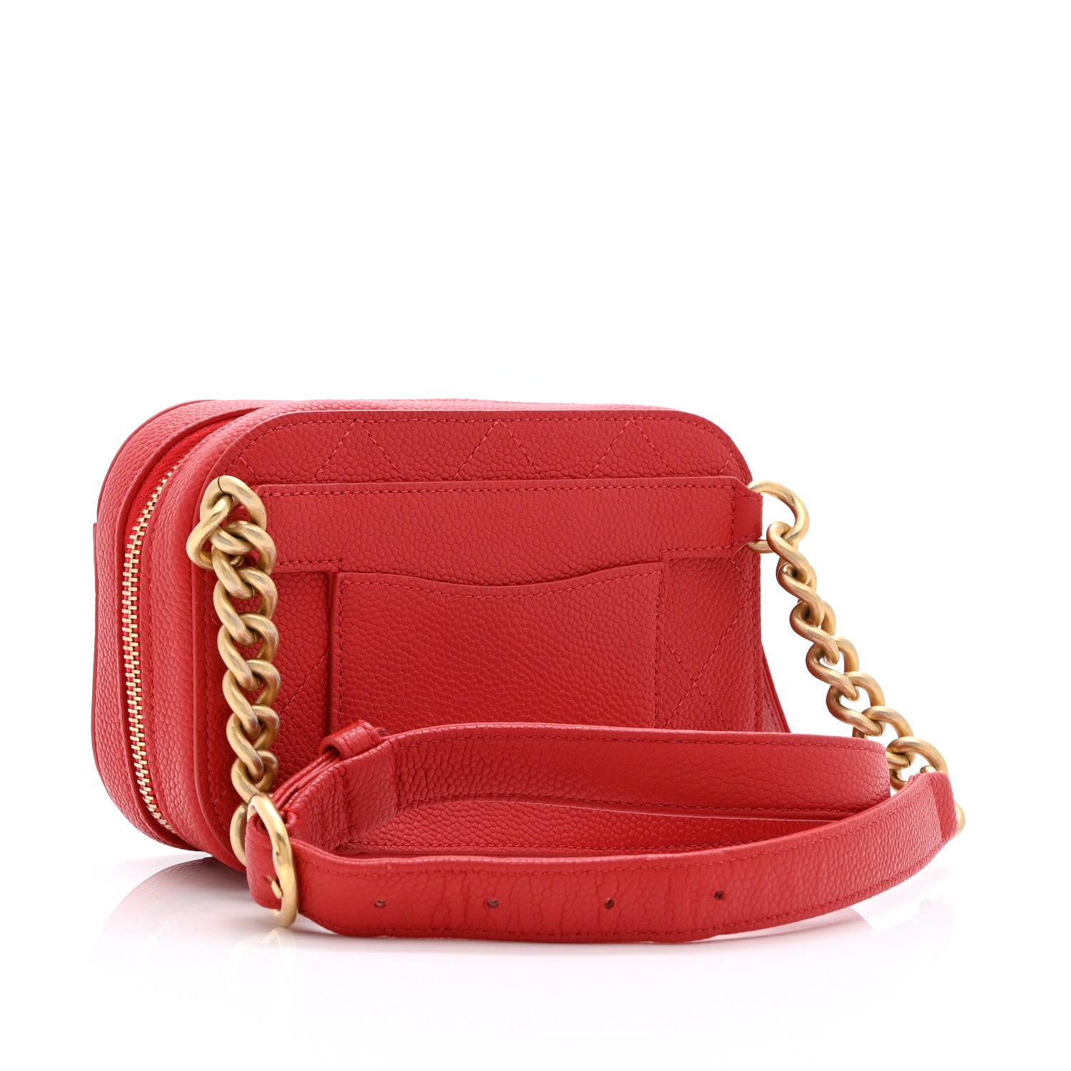 Caviar Quilted Waist Bag Red