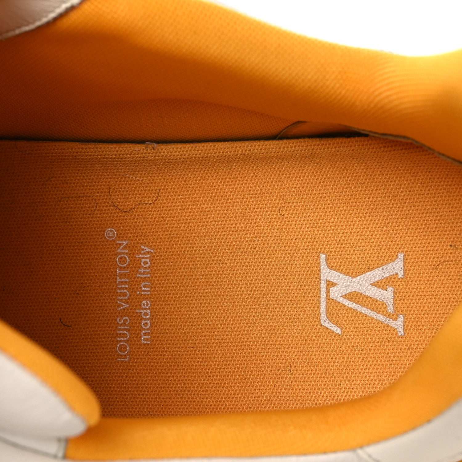 Calfskin LV Trainer Sneakers 11 Yellow