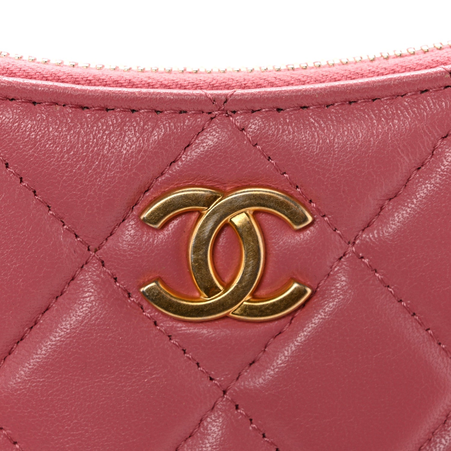 Lambskin Quilted Chain Around Top Handle Mini Bag Pink