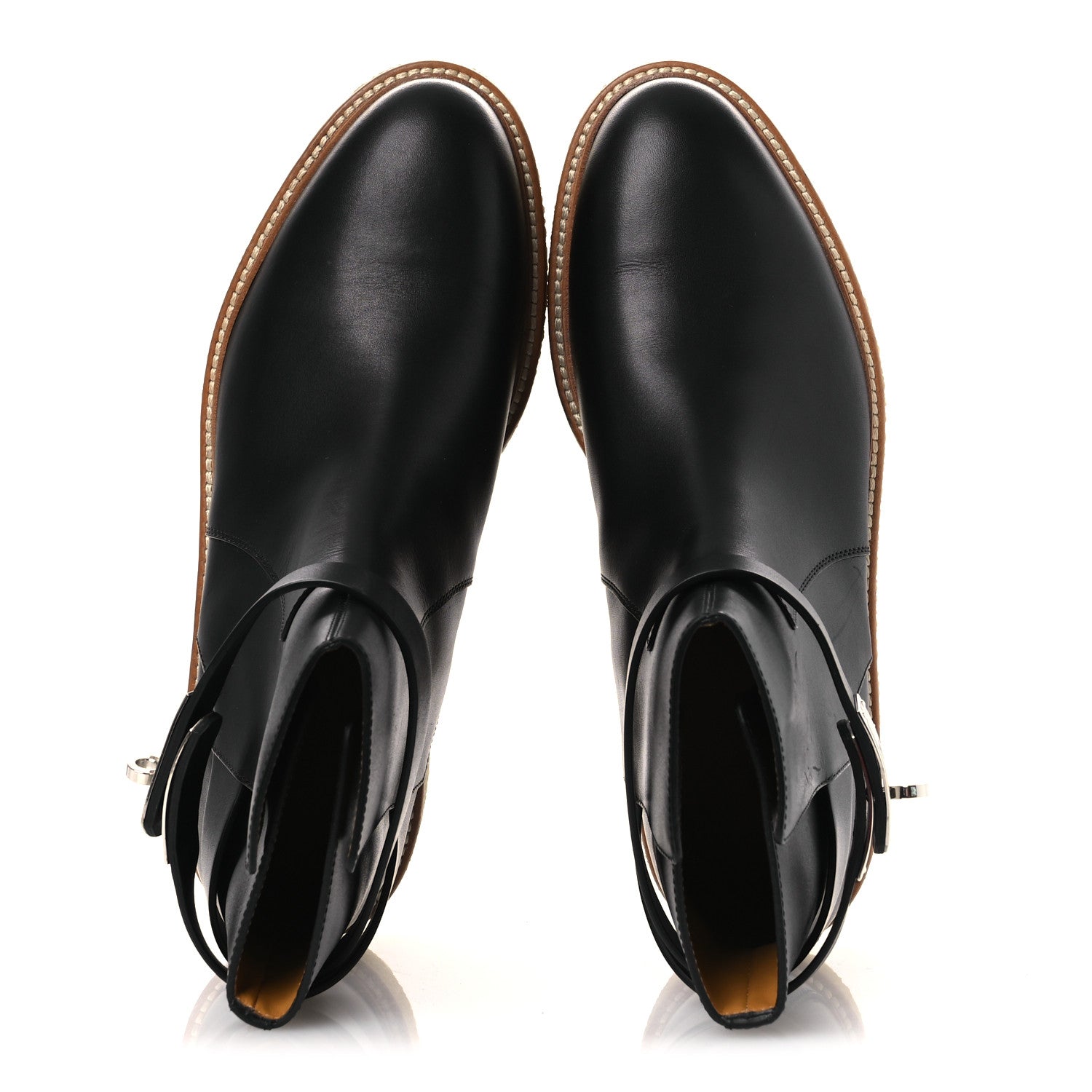 Calfskin Follow Ankle Boots 41 Black