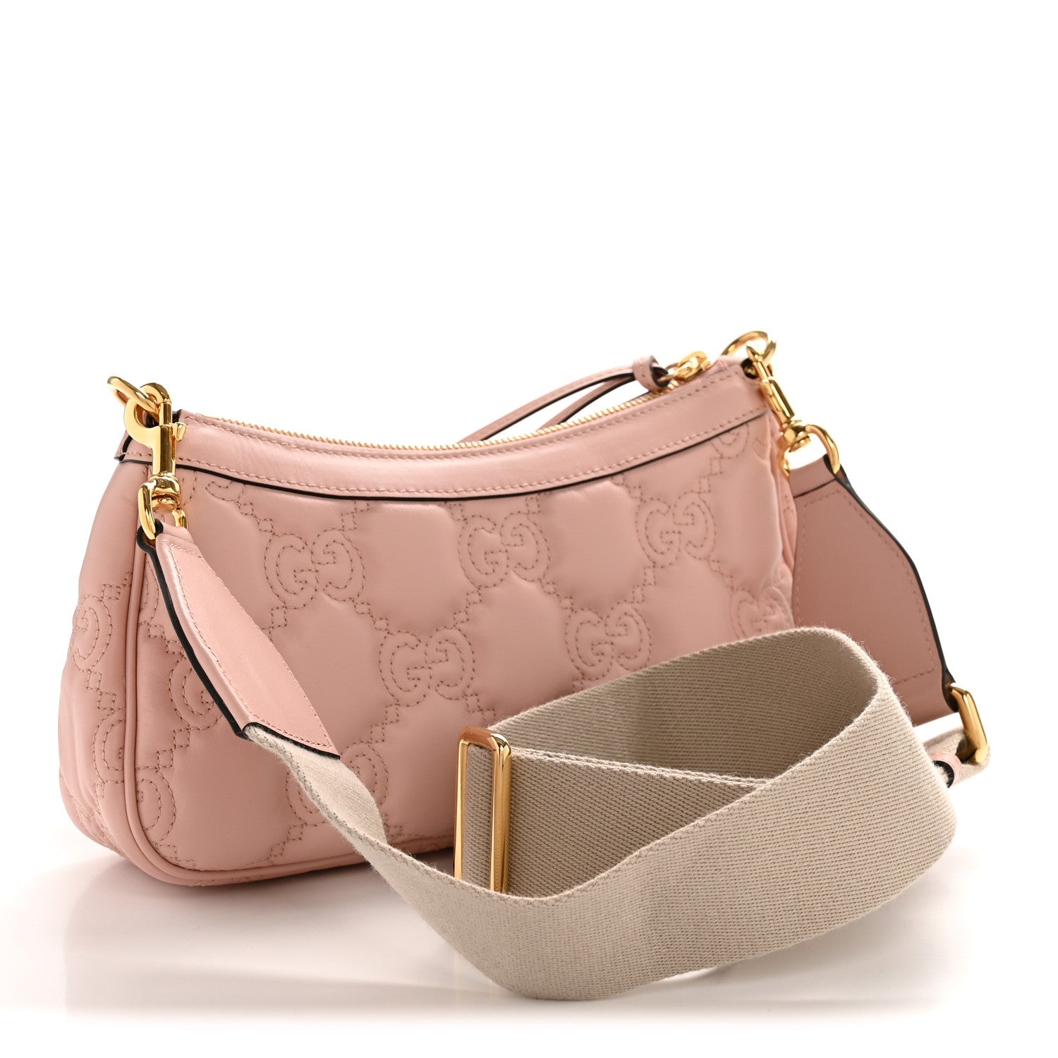 Calfskin GG Matelasse Chain Handbag Perfect Pink Natural