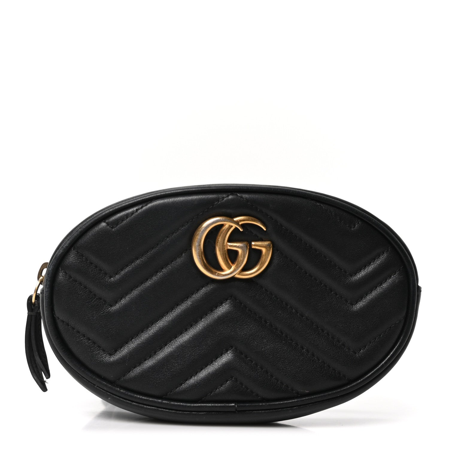 Calfskin Matelasse GG Marmont Belt Bag 75 30 Black