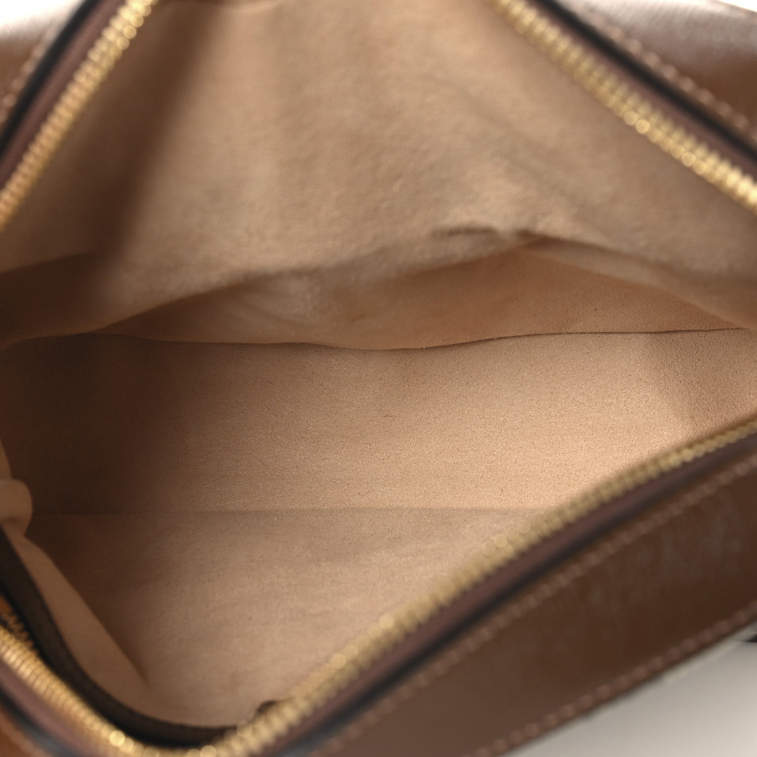 GG Supreme Monogram Small Horsebit 1955 Shoulder Bag Beige Brown Sugar