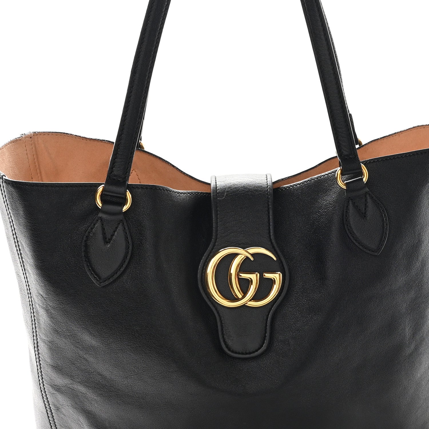 New Sakai Calfskin Lux Medium Dahlia Tote Black