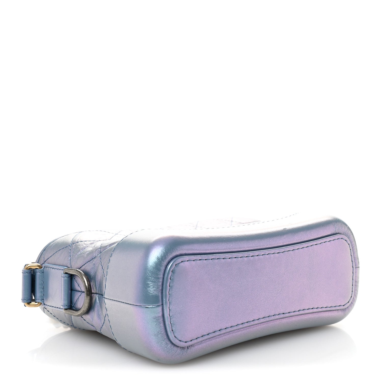 Iridescent Lambskin Calfskin Quilted Small Gabrielle Hobo Blue