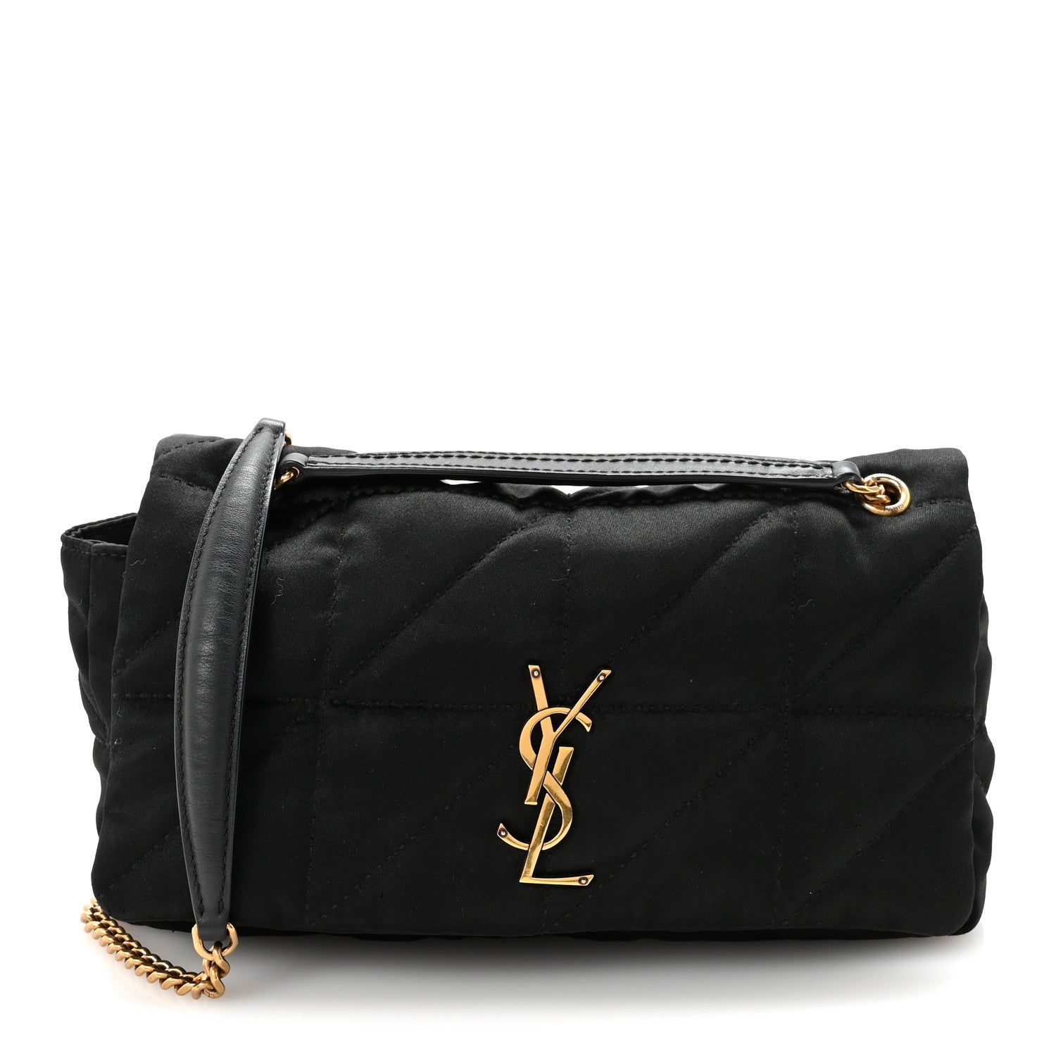 Satin Patchwork Monogram Medium Jamie Black