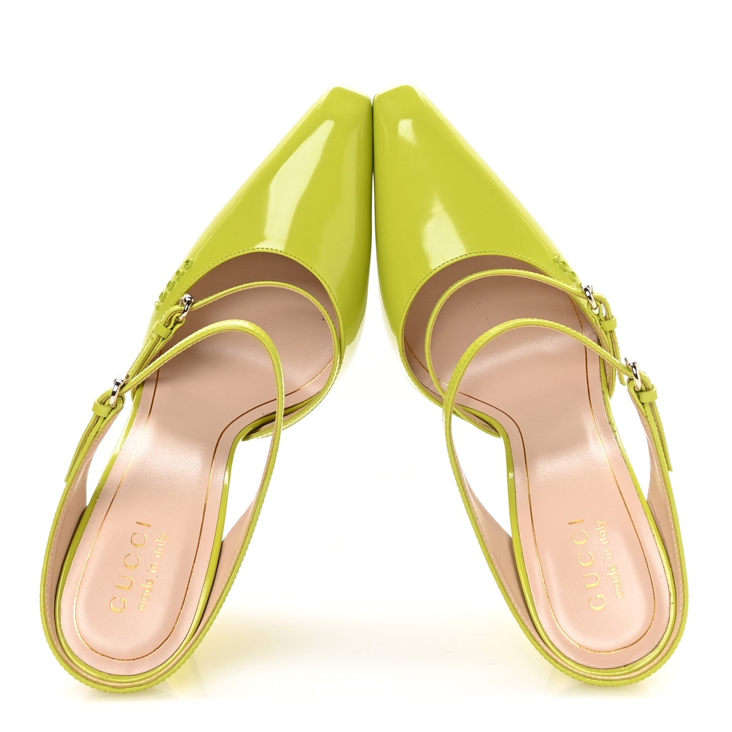 Regent Calfskin Lucite Wedge 110 Mules 39 Firefly