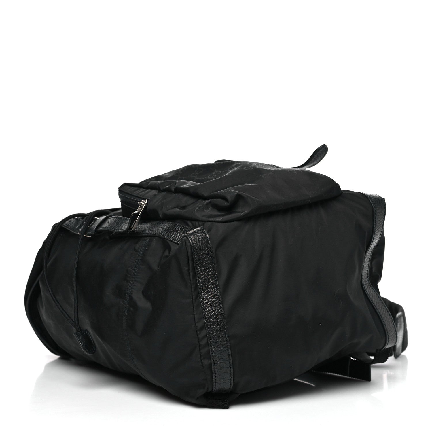 Nylon Monogram Medium Light Double Buckle Backpack Black