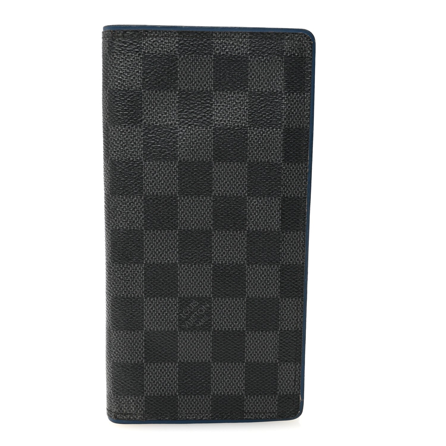 Damier Graphite Brazza Wallet Bleu Neon