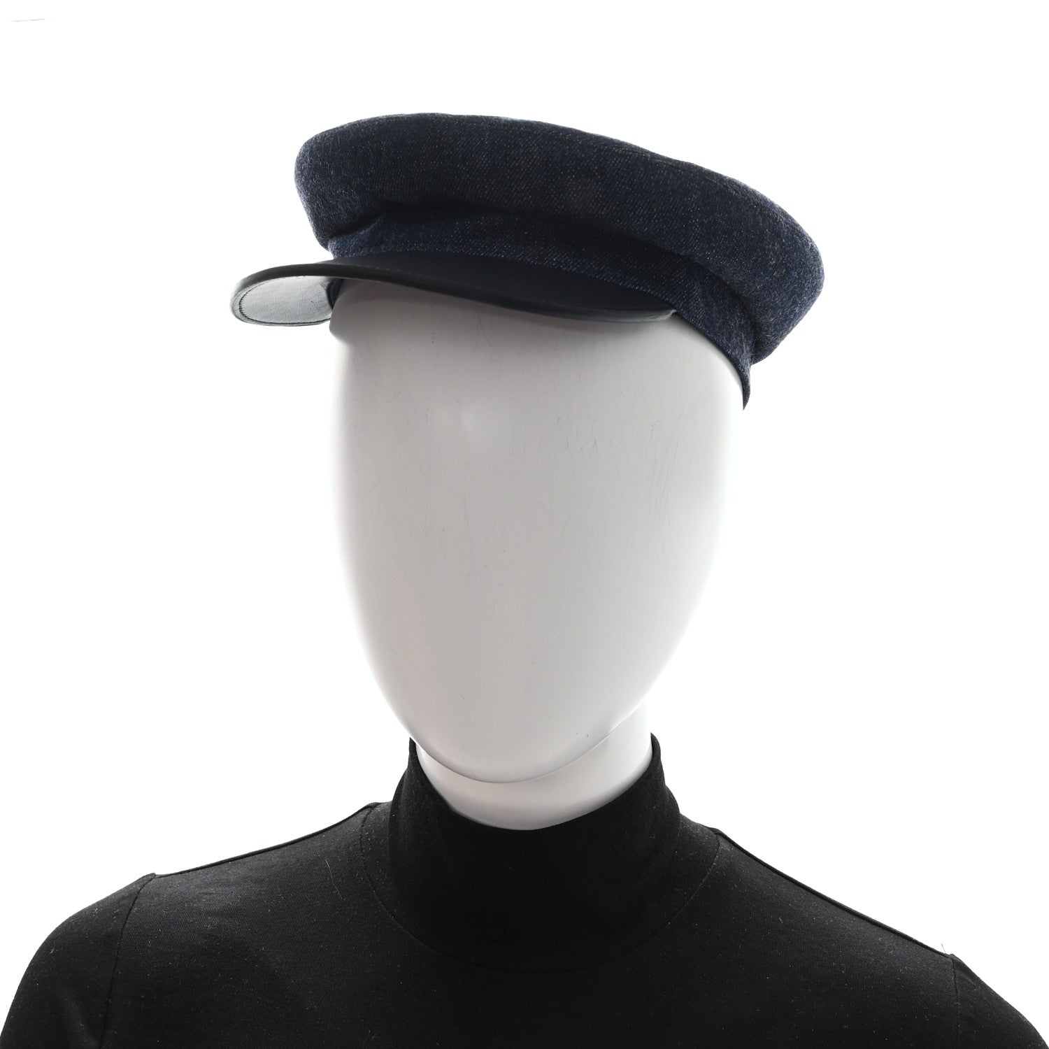 Denim Calfskin Cabourg Cap 57 Indigo