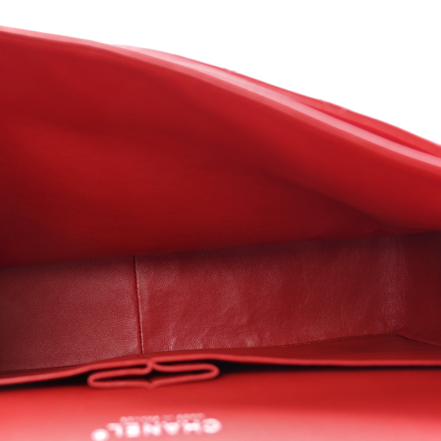 Patent Quilted Maxi Double Flap Red