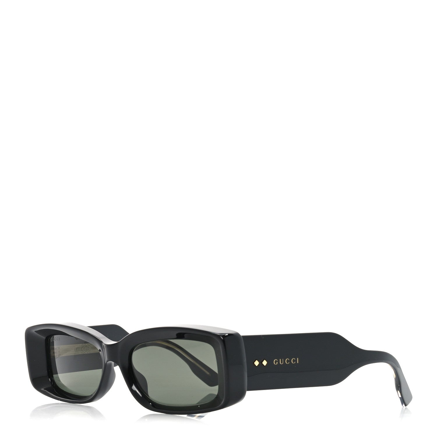Acetate Rectangle Frame Sunglasses GG1528S Black