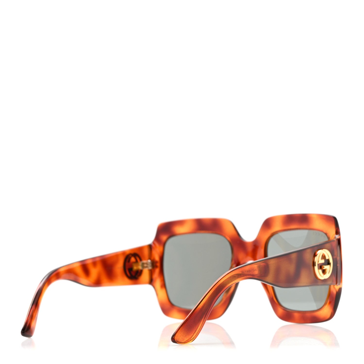 Acetate Square Frame Sunglasses GG 0053S Havana