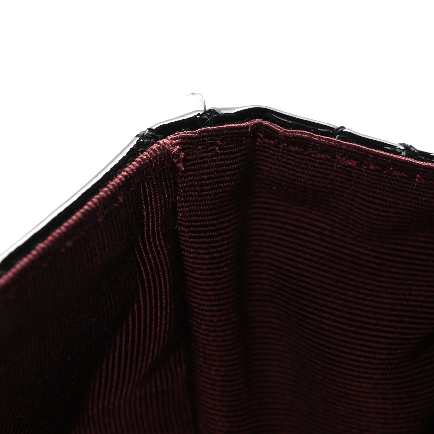 Patent Quilted Secret Label Medium Flap Black
