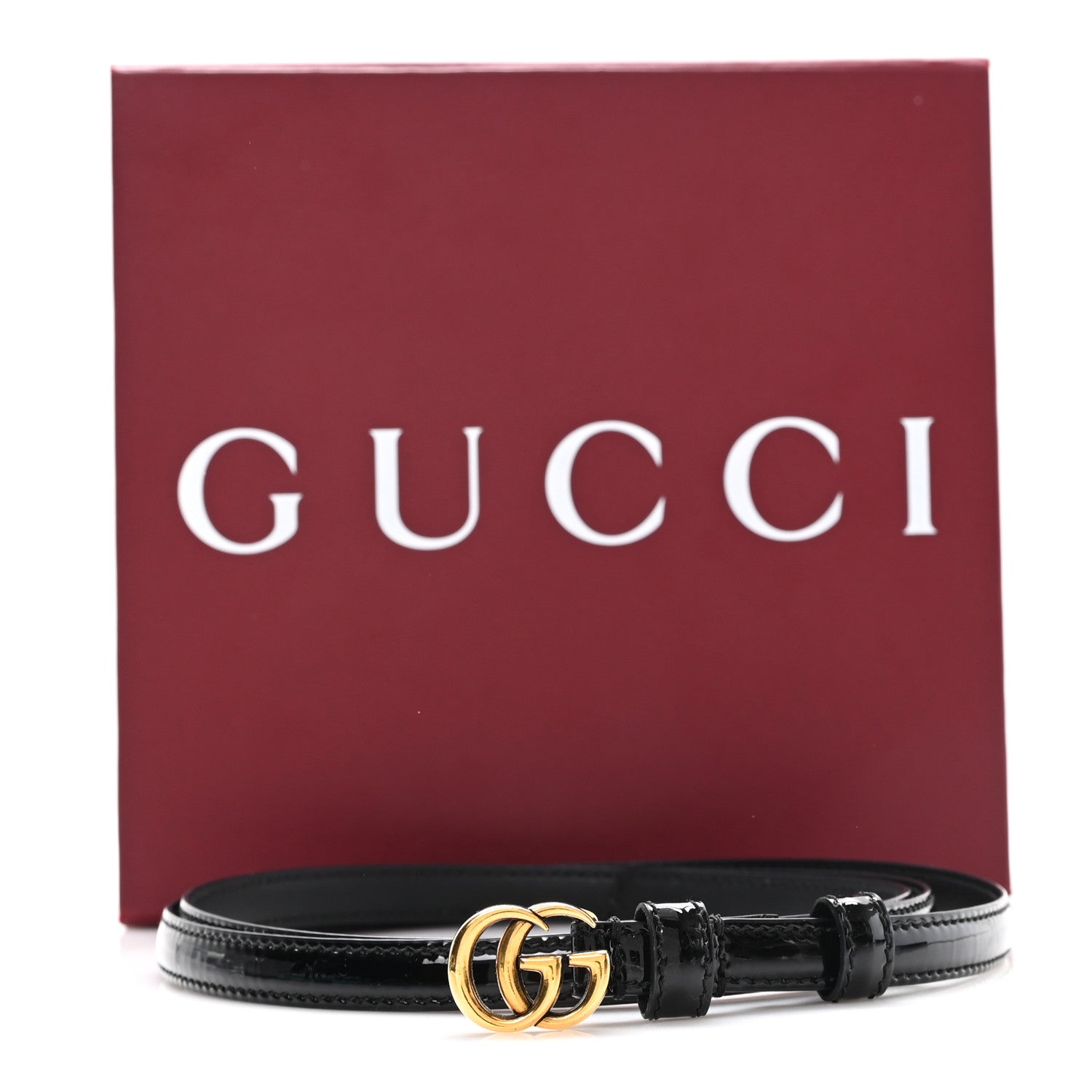 Patent Double G Thin Belt 105 42 Black