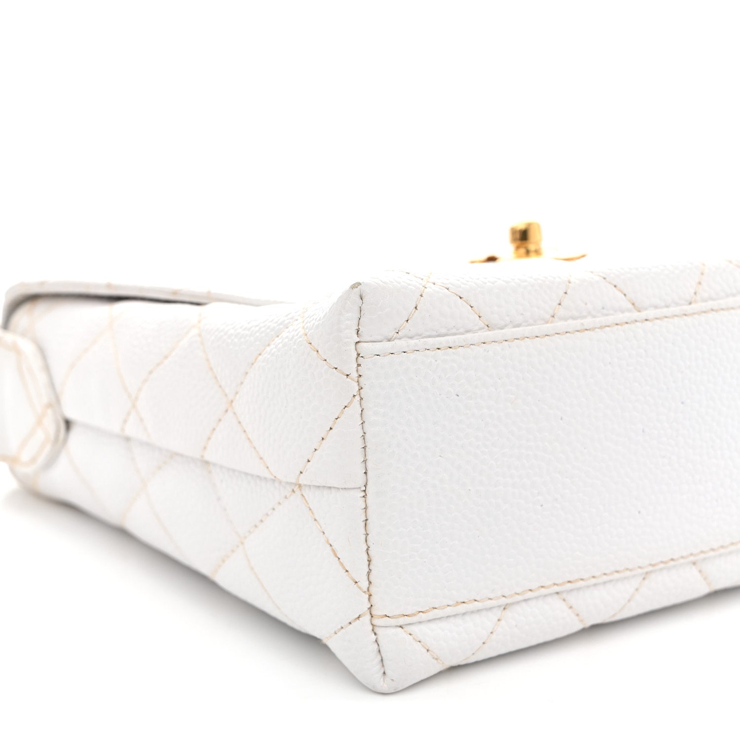 Caviar CC Shoulder Bag White
