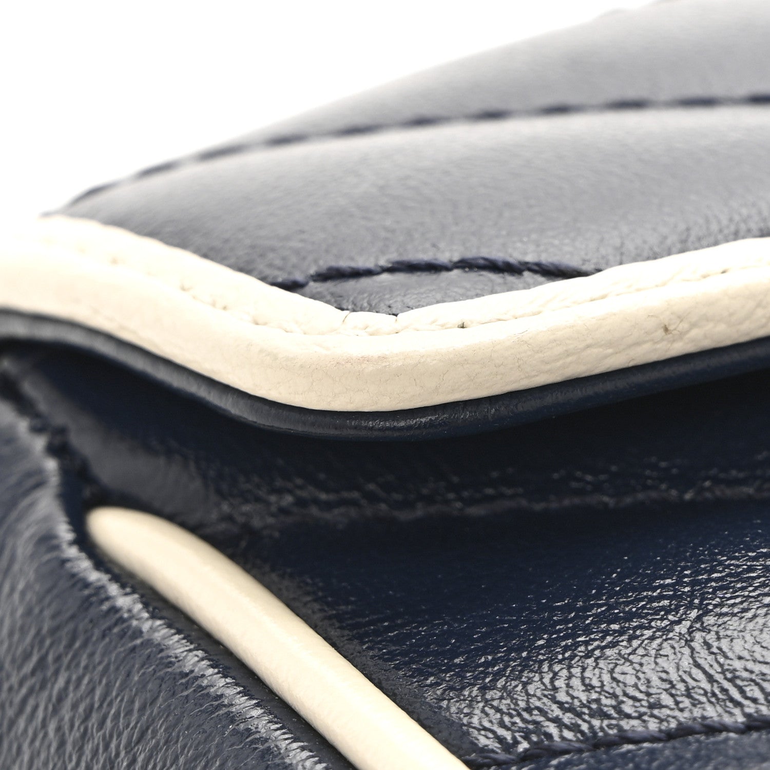 Vintage Effect Calfskin Matelasse Diagonal Super Mini Torchon GG Marmont Shoulder Bag Blue Agata Mystic White