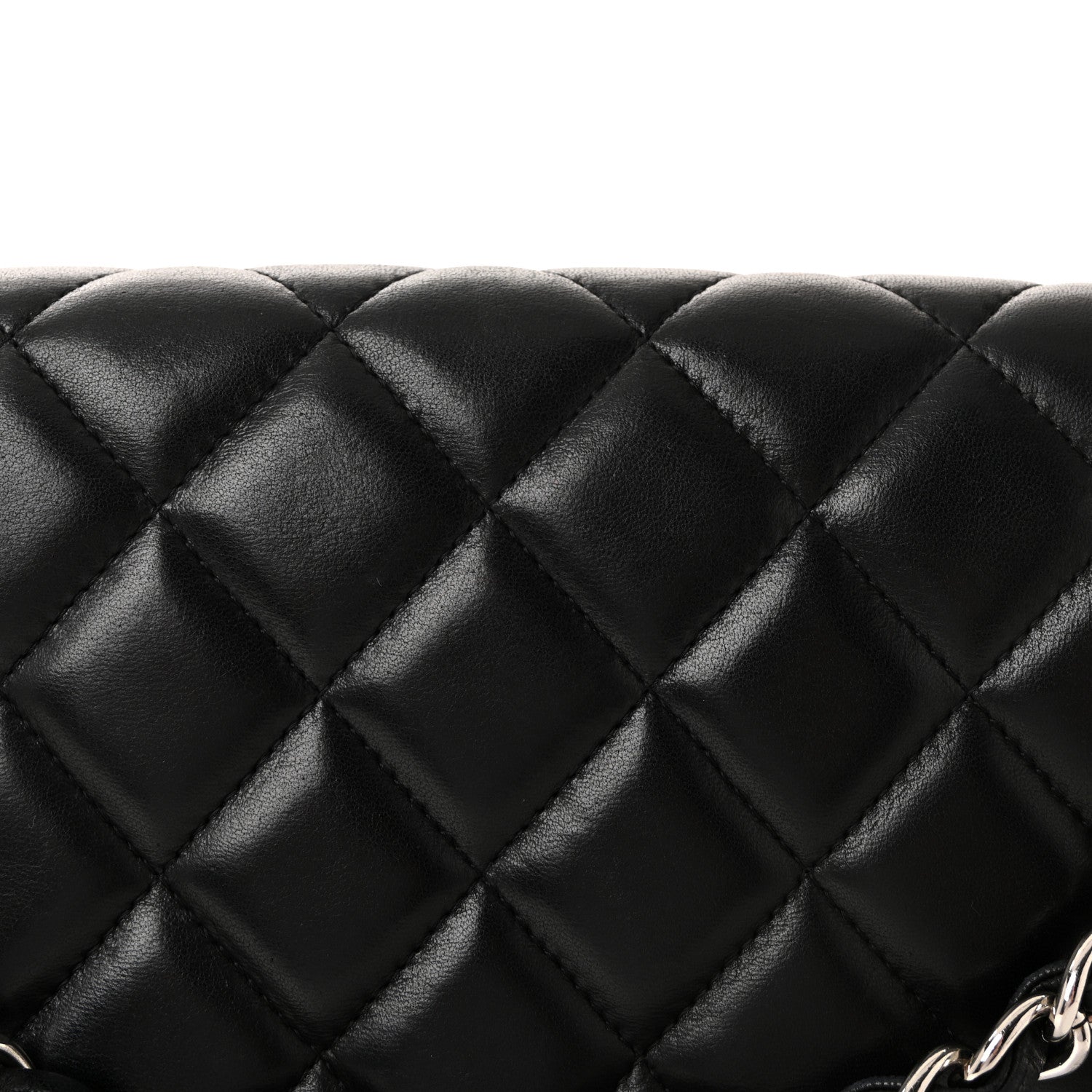 Lambskin Quilted Maxi Single Flap Black